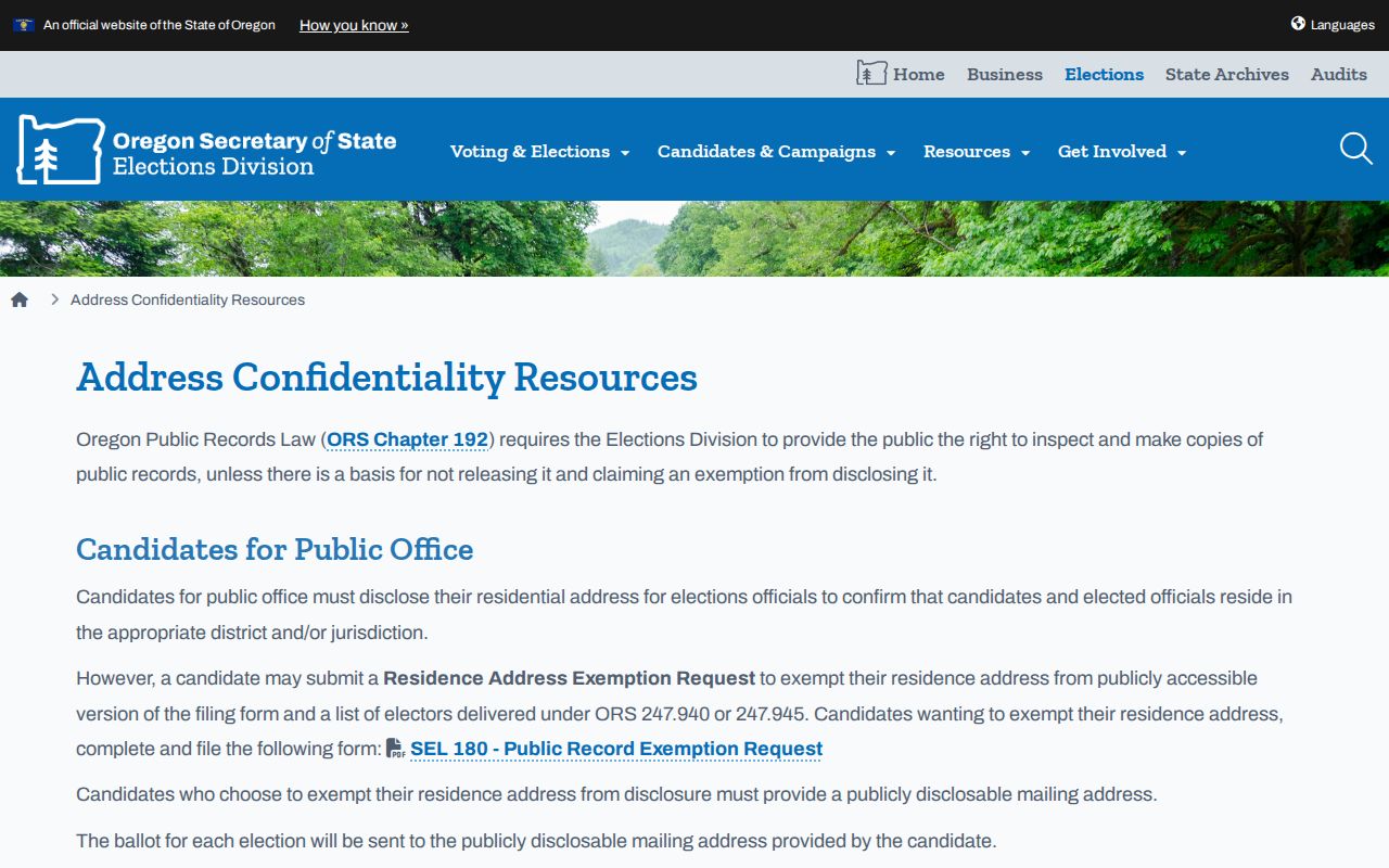 McMinnville neighbors and Oregon voter address confidentiality protections