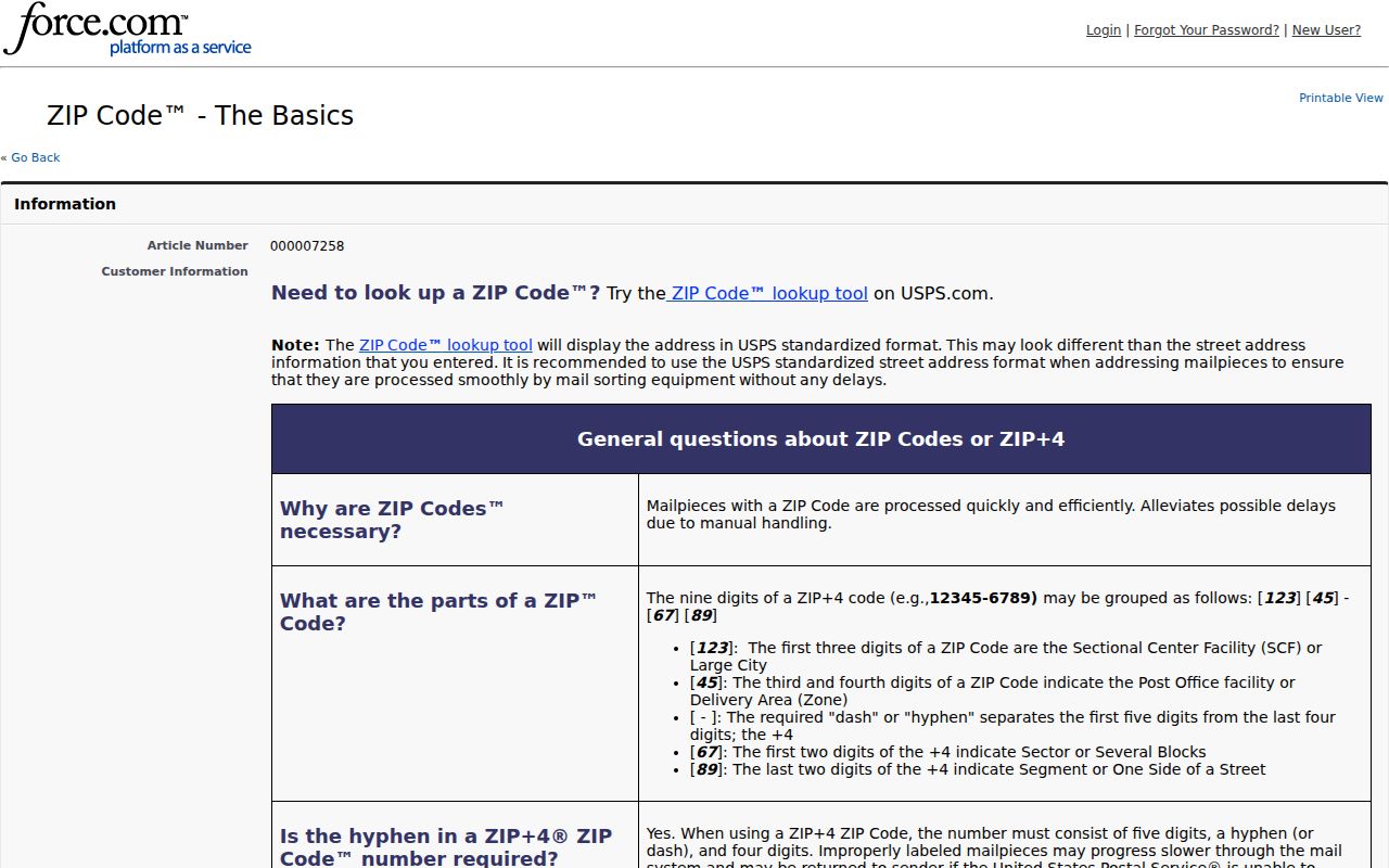 McMinnville ZIP code postal-address guidance