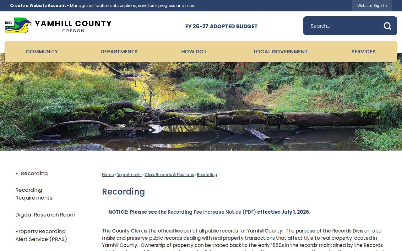 McMinnville street directory Yamhill County recording records